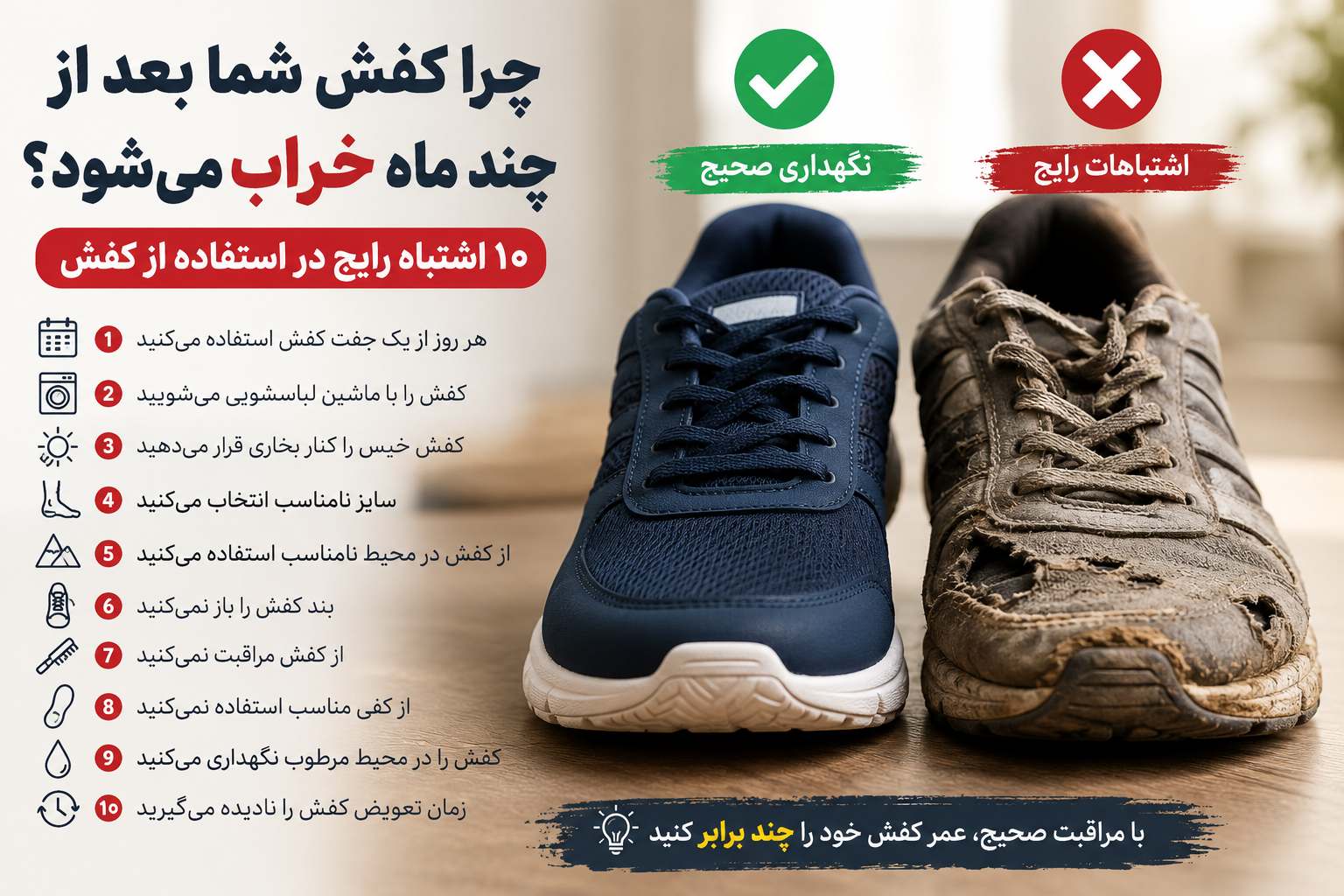 نگهداری از کفش