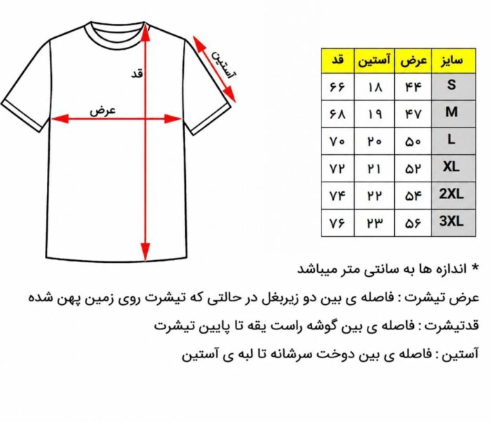 راهنمای سایز